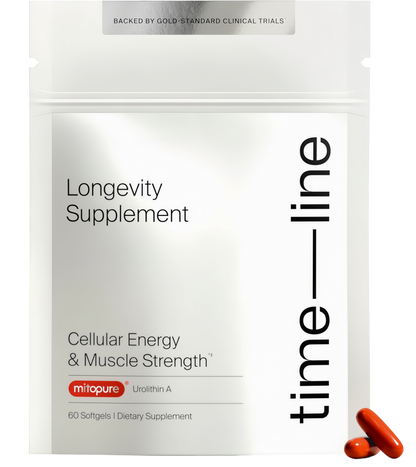 Timeline Mitopure Urolithin A Supplement Softgels - Clinically Proven Support for Healthy Aging and Cellular Renewal - Mitoceutical for Muscle Support and Longevity