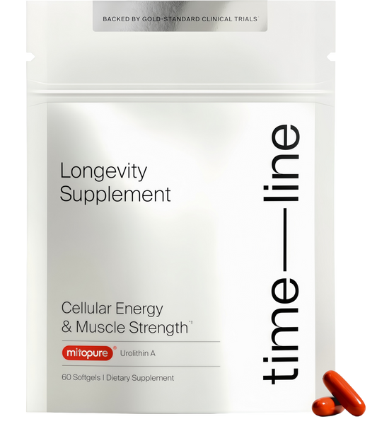 Timeline Mitopure Urolithin A Supplement Softgels - Clinically Proven Support for Healthy Aging and Cellular Renewal - Mitoceutical for Muscle Support and Longevity